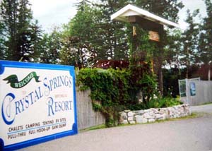 Historical Crystal Springs Resort, Lac La Hache, BC, offer all kind of camping on the water.